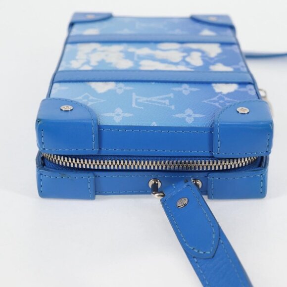 LOUIS VUITTON Monogram Clouds Soft Trunk Wallet Bag Blue M45432 LV Auth 135581A - Picture 5 of 16